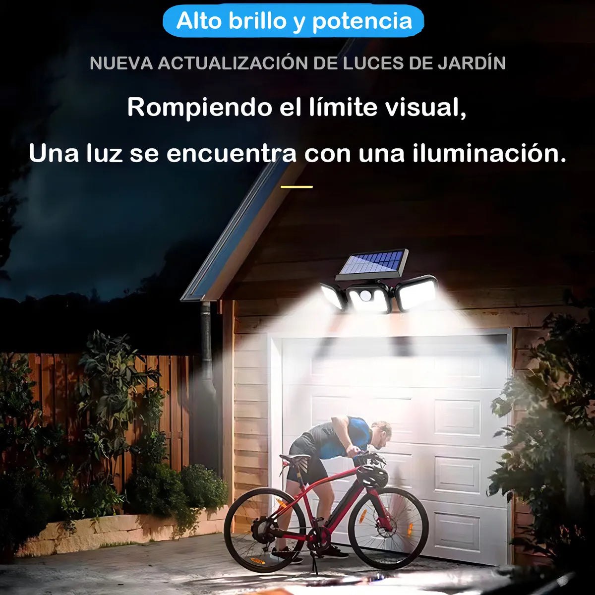 Lampara Solar 3 Modos Led Exterior