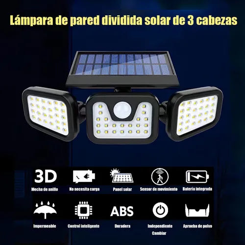Lampara Solar 3 Modos Led Exterior